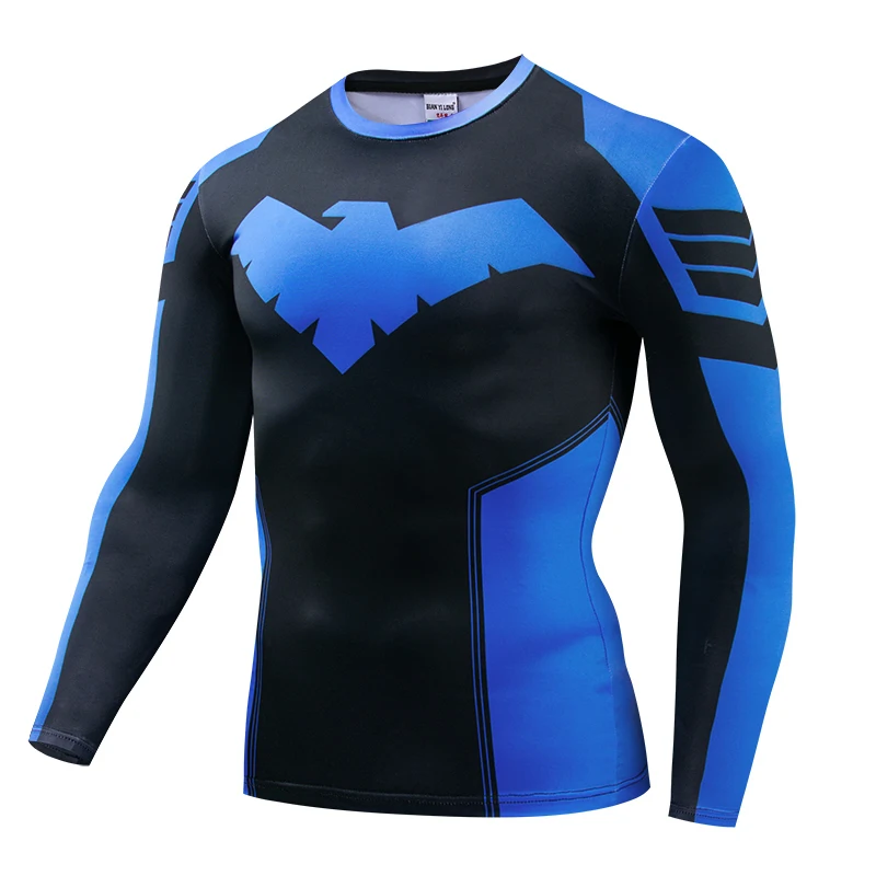 Новинка 2019 футболки с 3D принтом Nightwing мужские маскарадные костюмы длинным