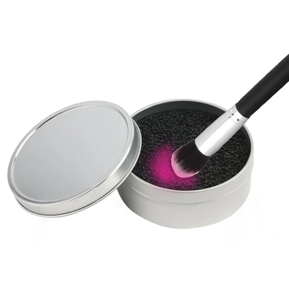 Makeup Brush Cleaner Eye Shadow Color Remover Sponge Tool Iron Box Quick Wash Clean Set | Красота и здоровье
