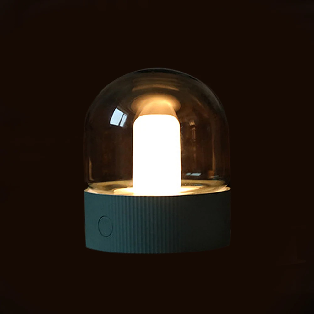 Светильник Me светодиодный ночник USB Перезаряжаемый стеклянный в форме свечи