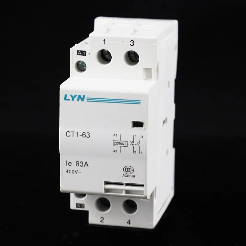 CT1 63 2P 63A 2NO AC220V нормально открытый AC контактор для дома/домашнего контактного