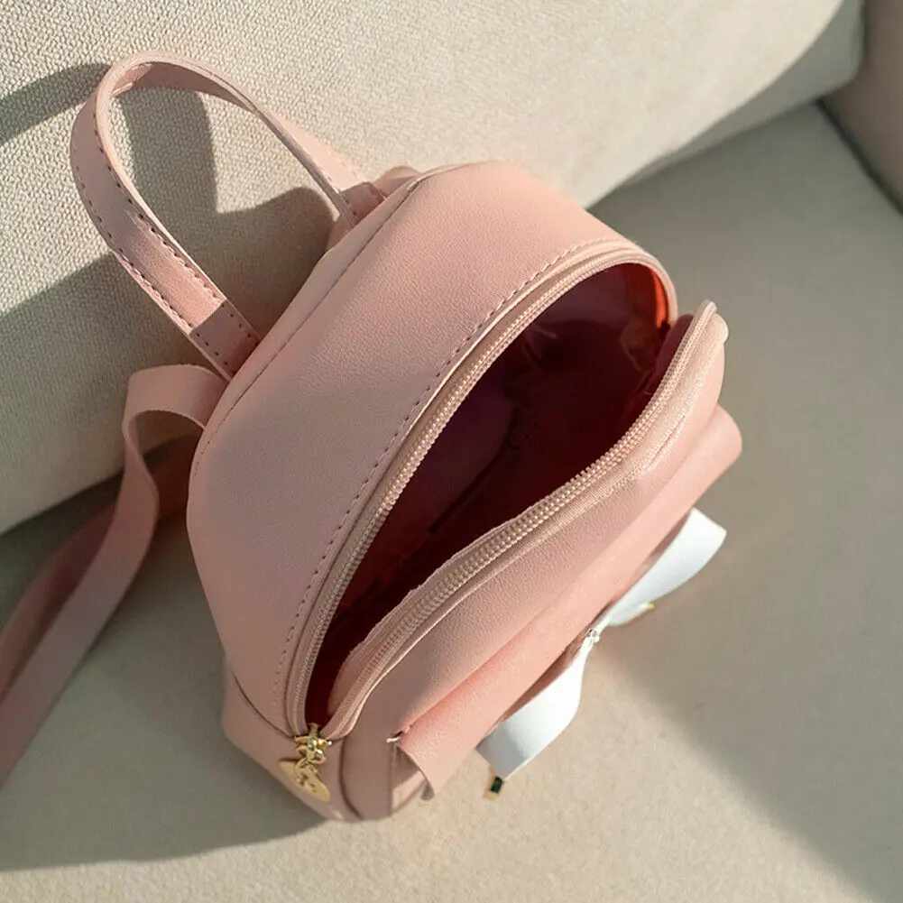 2019 красивые женские рюкзаки с бантом для девочек однотонные мини Сумки из