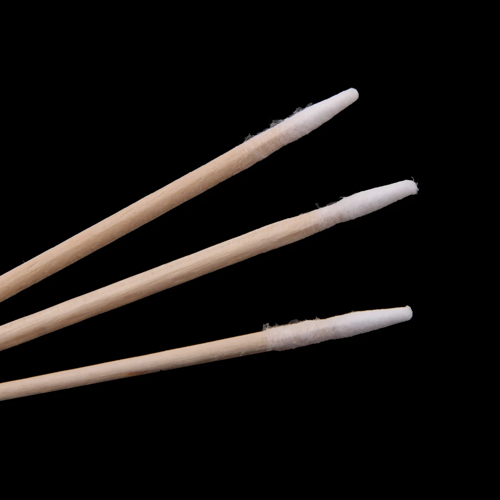 

100pcs Cotton Swabs Laboratory Wood Handle Makeup Applicator 10cm - Great for wound care makeup applications hobbies crafts