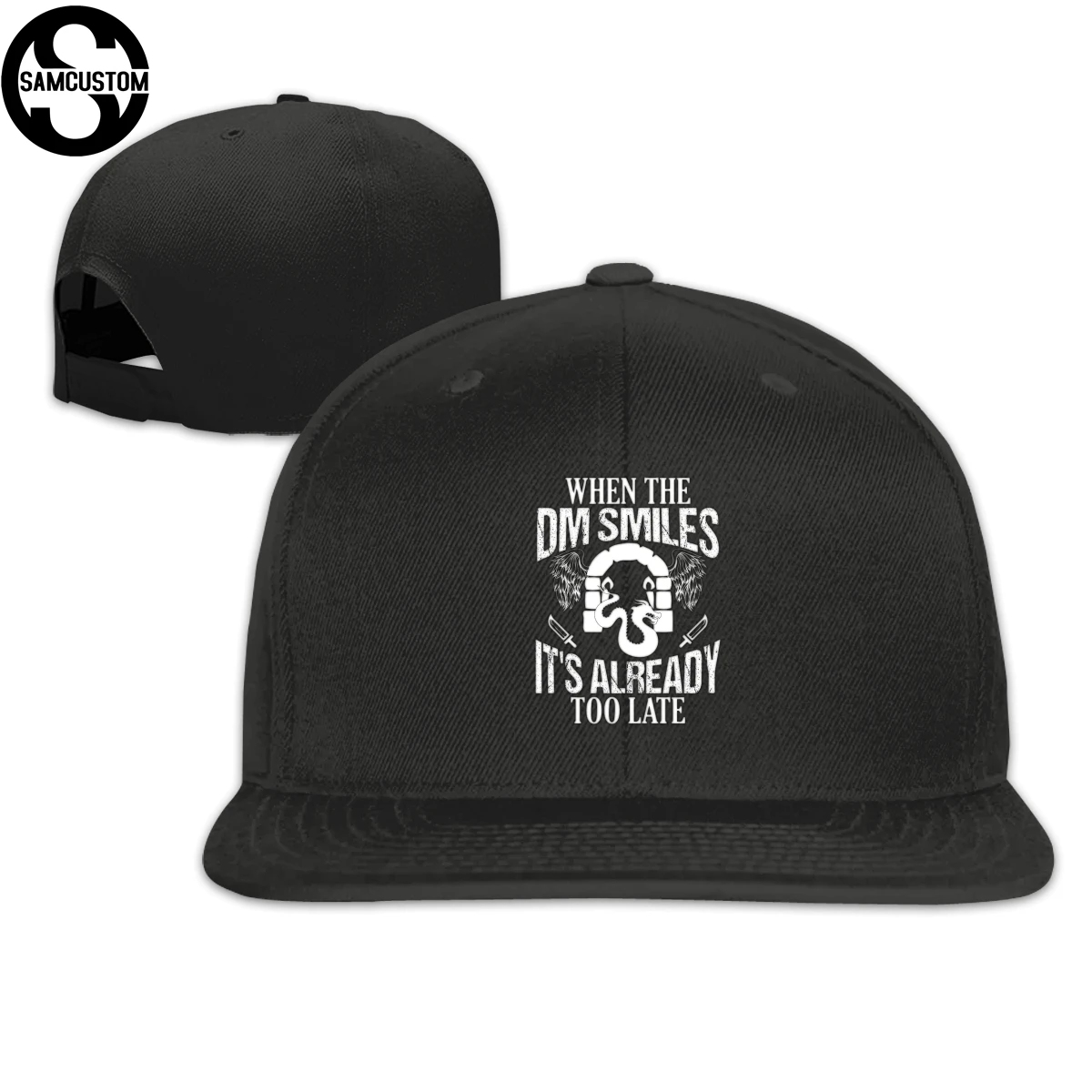 SAMCUSTOM Кепка бейсбольная кепка сбоку когда DM улыбается уже слишком поздно повседневная gorras хип хоп snapback