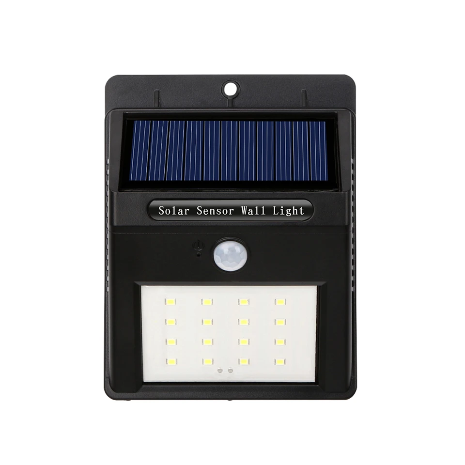 16led наружный солнечный датчик светодиодный настенный светильник движения PIR