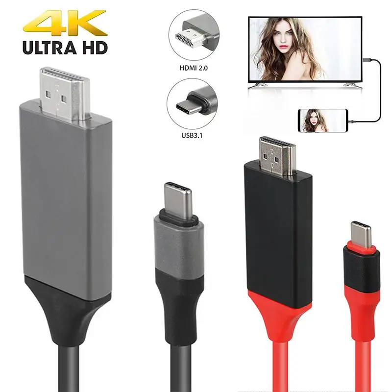 Кабель адаптер USB 3 1 типа C к концентратору штекер 4K * 2K HDTV AV TV для Samsg Galaxy S8 + Plus
