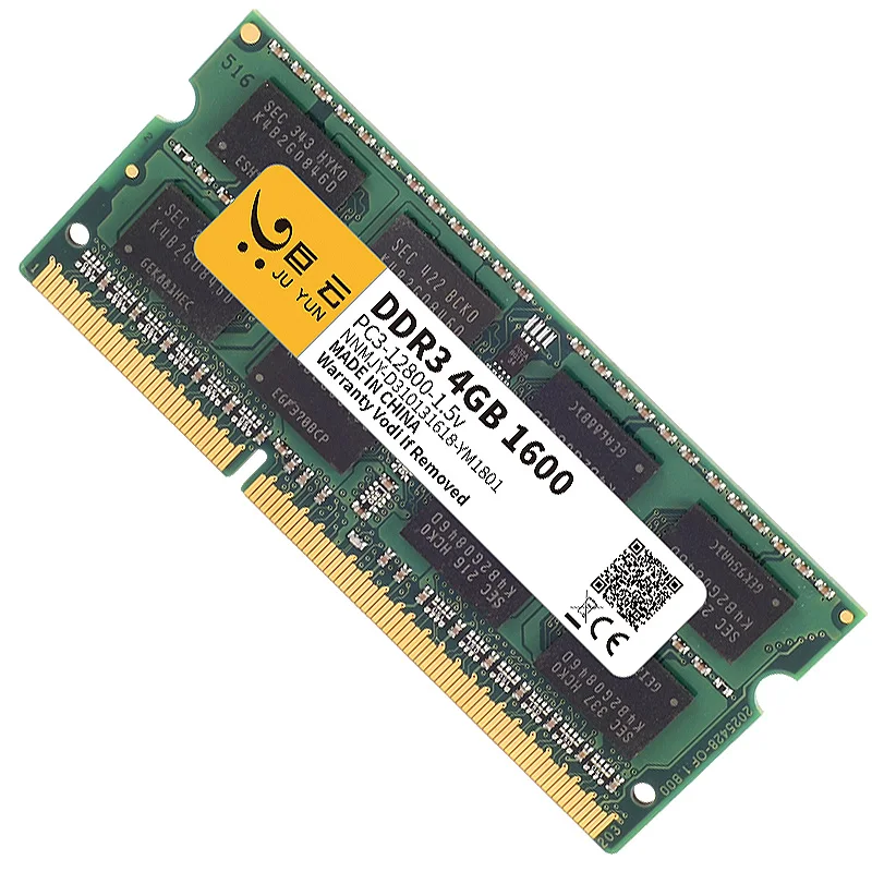 Оперативная память Ju Yun DDR3 4 Гб 1600 МГц ОЗУ для ноутбука 1066 1333 совместимая с