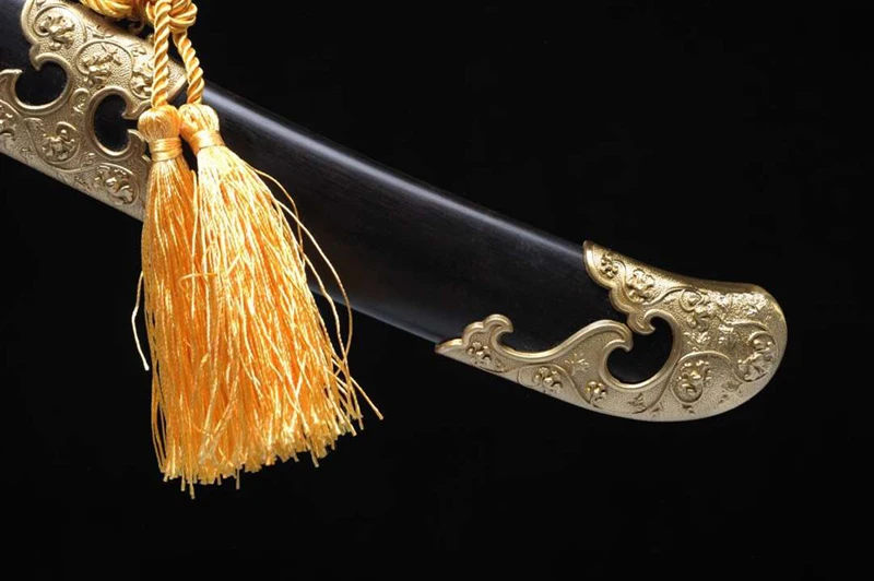 Qing Dynasty прямой клинок КИТАЙСКИЙ ручной работы Дамасская сложенная сталь + ГЛИНА