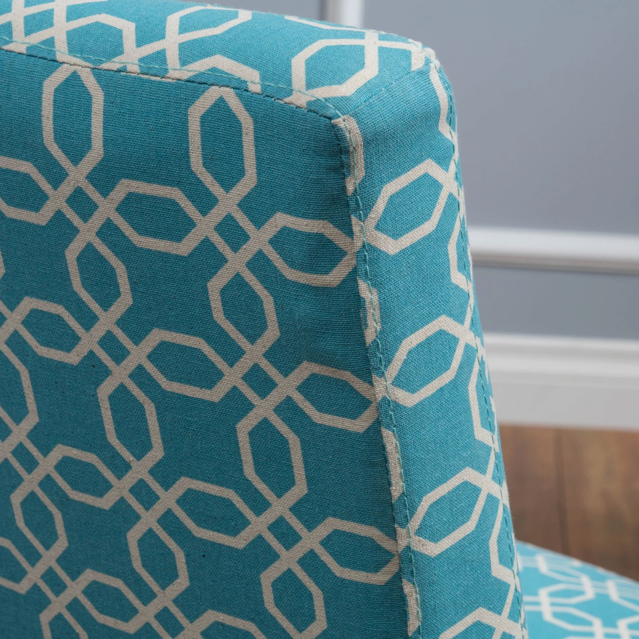 Helran современный синий/белый ткань обеденный стул (набор из 2) | Мебель