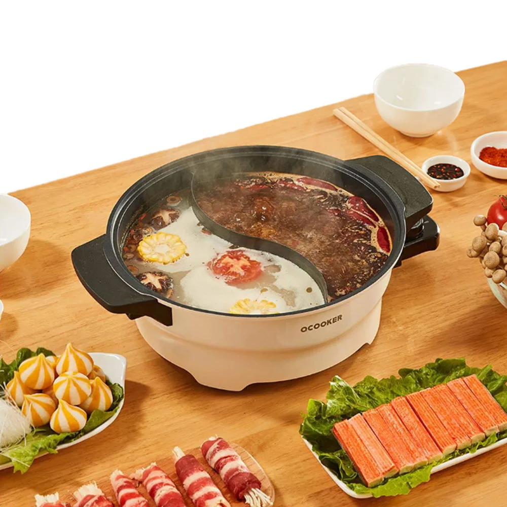 OCOOKER CR HG03 1500W 4L многофункциональный электрический горячий горшок с 2 сетками