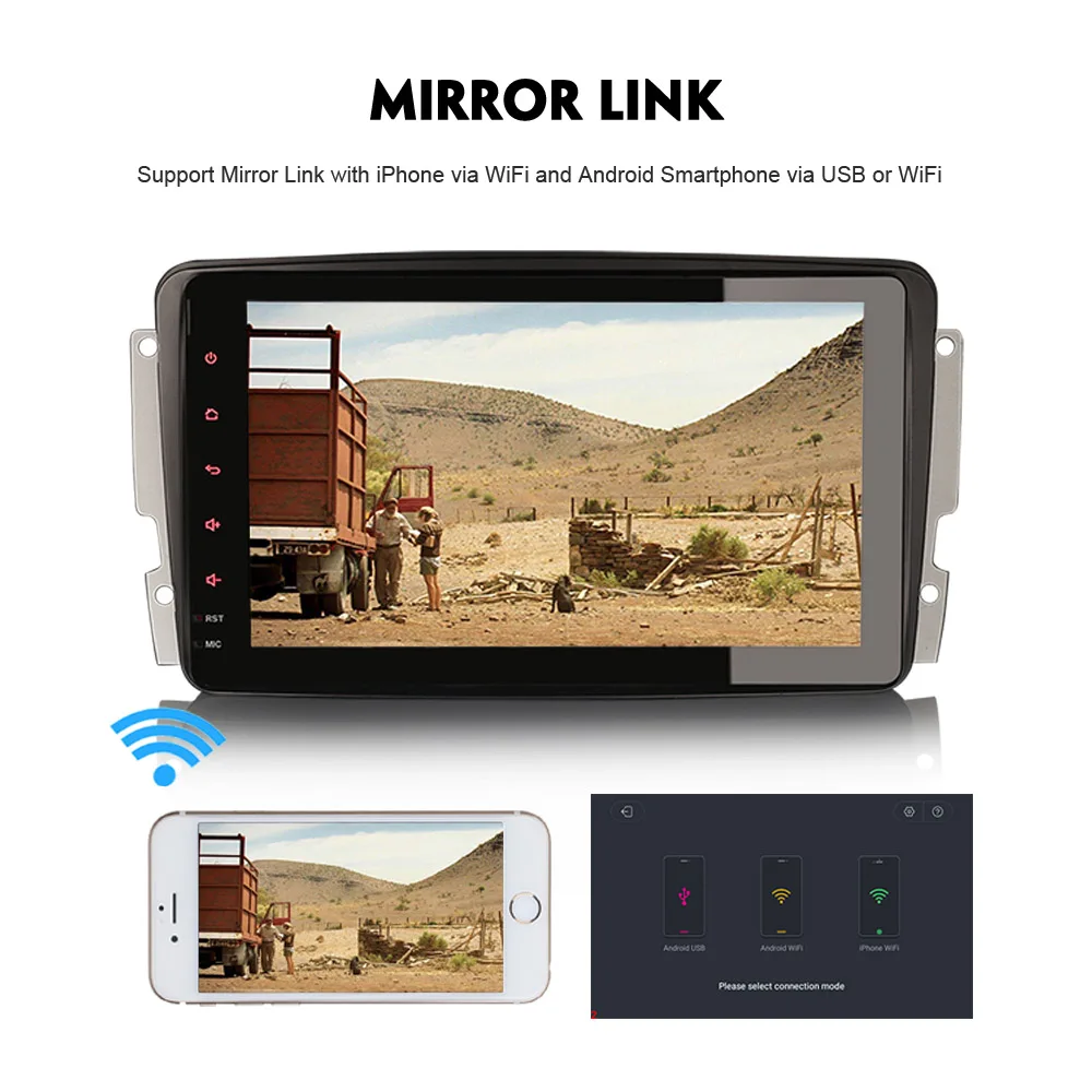 Автомагнитола DAB + 8 дюймов Android 1 GPS навигатор для Mercedes Benz C/CLC/CLK Class W203 W209 W463 Viano WIFI 4G