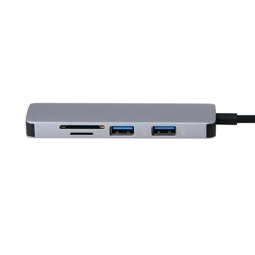 Лучшие предложения Алюминиевый USB C концентратор Type-C для 3 портов 0 TF кардридер