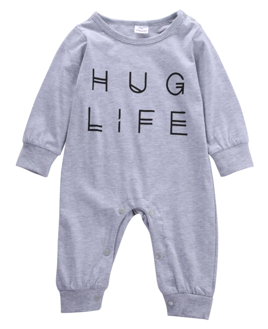 Newborn Baby Boys Girls Letter Long Sleeve Life Romper Jumpsuit Outfits Casual Clothes Size 0-24M | Детская одежда и обувь