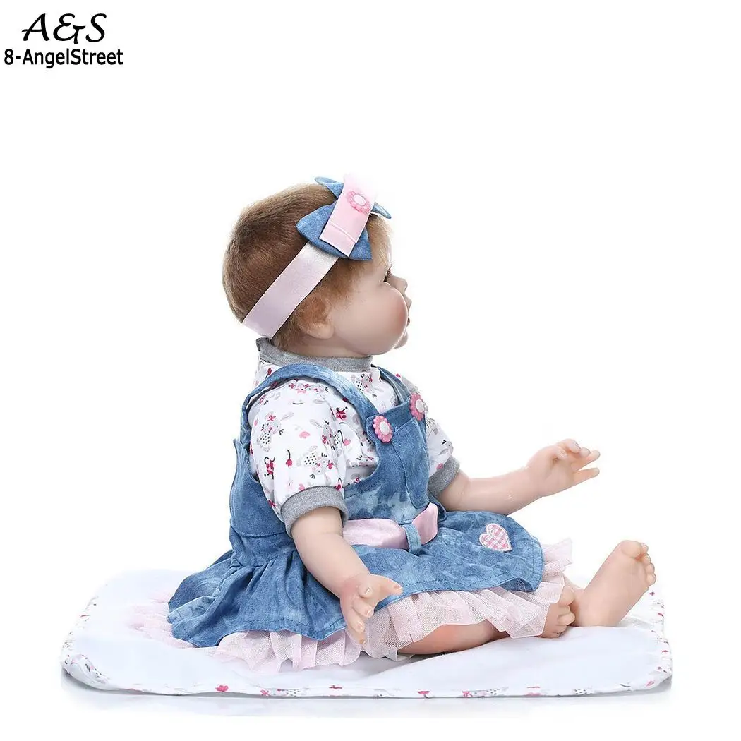 Детские мягкие силиконовые реалистичные с одеждой Reborn Blue Baby от 2 до 4 лет куклы
