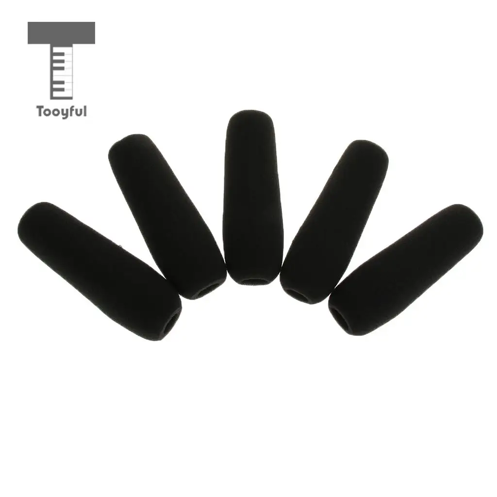 

Tooyful Practical 5 Pieces Microphone Foam Covers Windshields Mic Parts for Outdoor Interview Press Conference Accessory