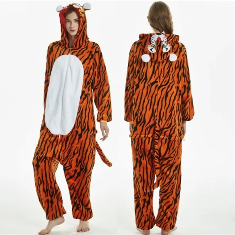 Onesie Wholesale Animal Kigurumi Tigger Star onesies Adult Unisex Women Hooded Sleepwear Winter Flannel Jumpsuit Halloween |