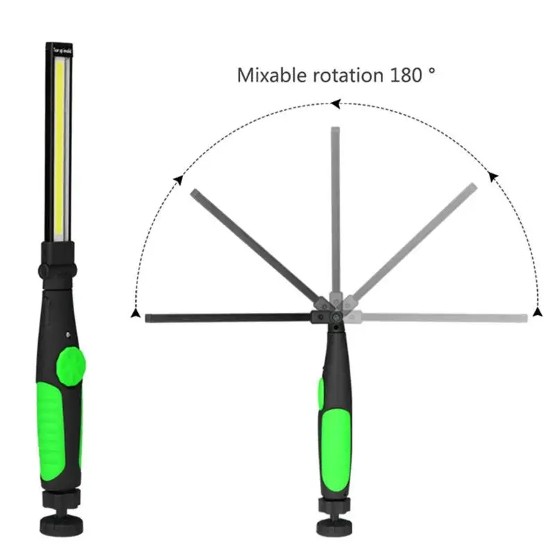 

10W Flashlight Portable COB led Work Light Rechargeable Magnetic Hanging Hook Lamp Camping Car Repairing Bar Light Torch
