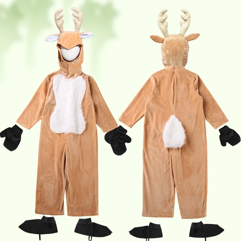 

Cute Girls Reindeer Costume Kids Elk Cosplay Costume Children Animal Costume Halloween Christmas Costume For Kids