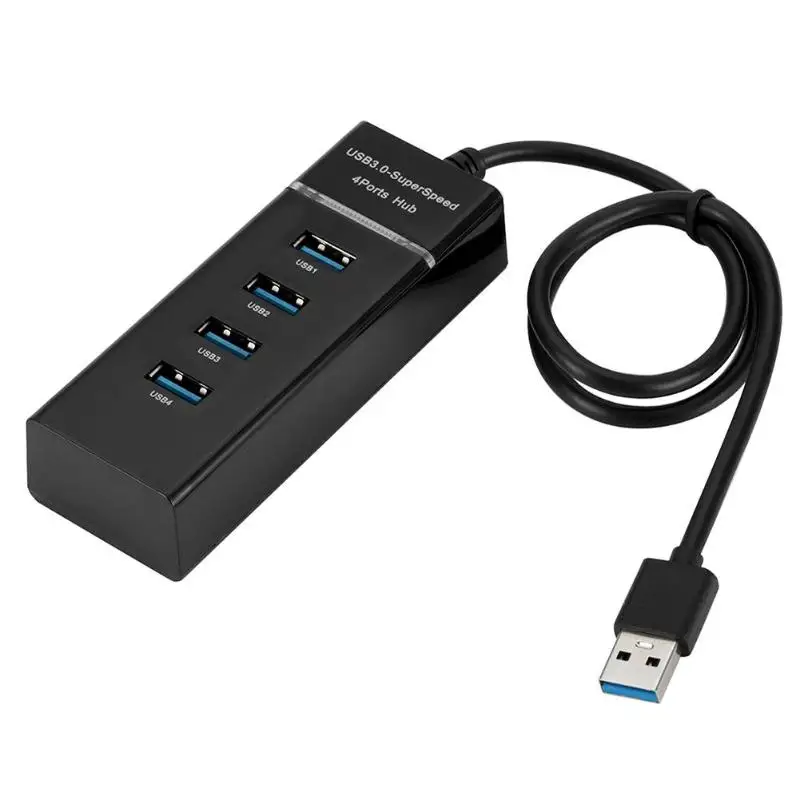 4 порта USB 3 0 концентратор супер скорость 5 Гбит/с конвертер кабель адаптер