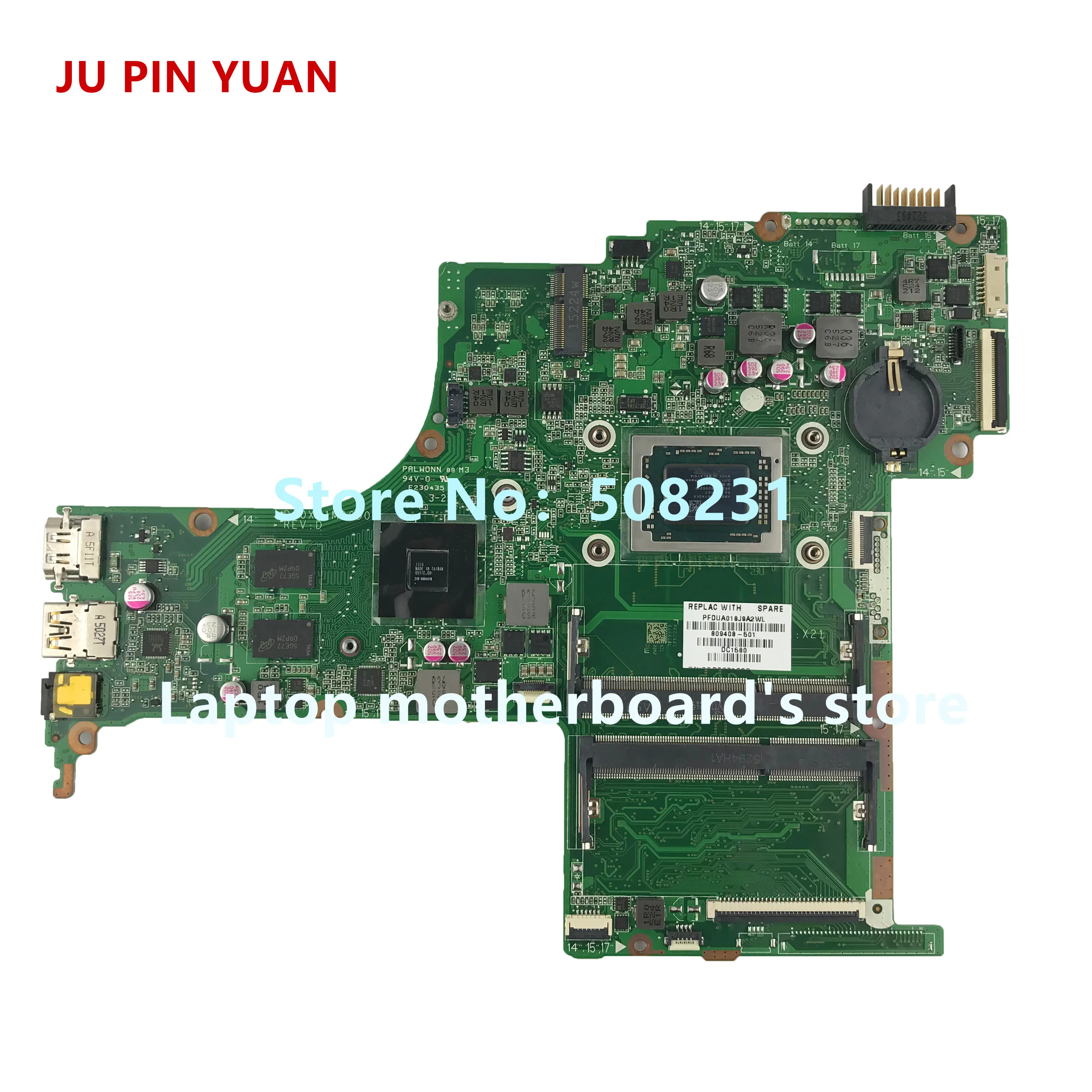 JU PIN YUAN 809408 501 601 001 DA0X21MB6D0 X21 для HP PAVILION 15 AB 15Z материнская плата с R7M360 2 Гб|Материнские