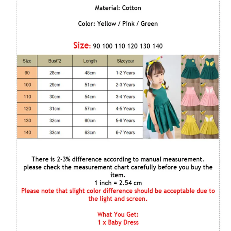 Cute Kids Baby Girl Applique Tank Dress Sleeveless Party Tutu Princess Sundress Summer Cotton Pleated with Wings 1-7Y | Детская одежда