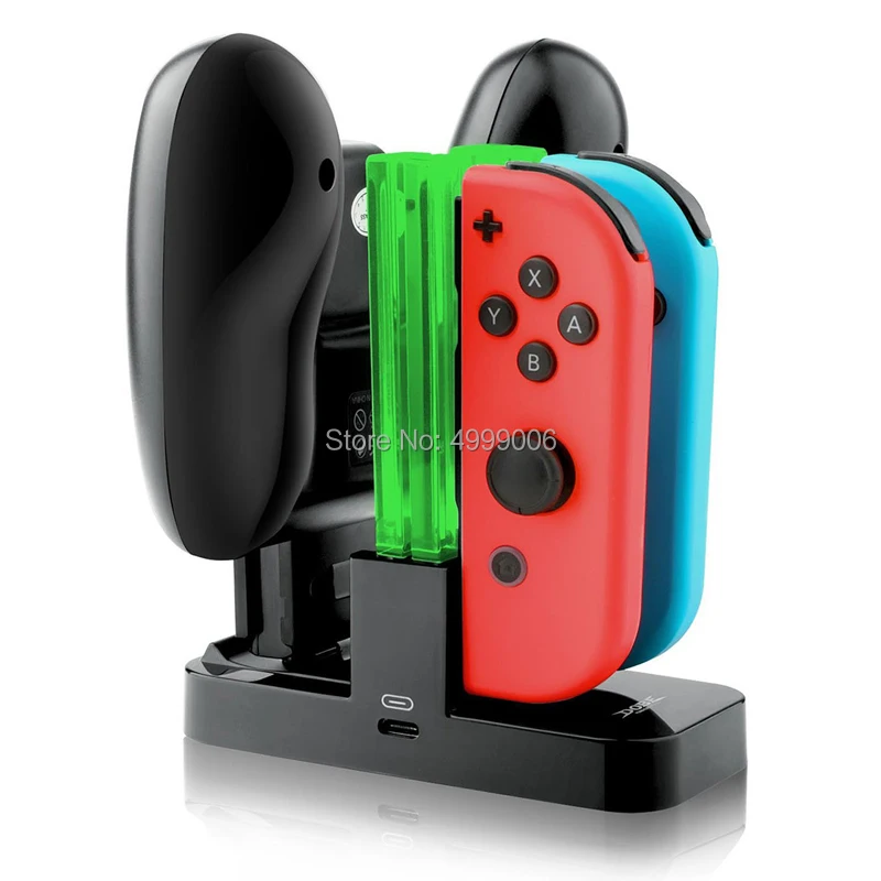 Зарядная док-станция со светодиодный подсветкой подставка для контроллера Nintendo