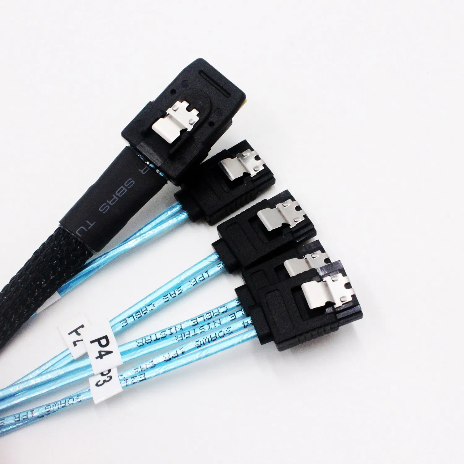 Top Mini SAS 36Pin SFF-8087 Male To 4 SATA 7Pin Female Cable Host/Controller Target/Backplane (0.5m) |