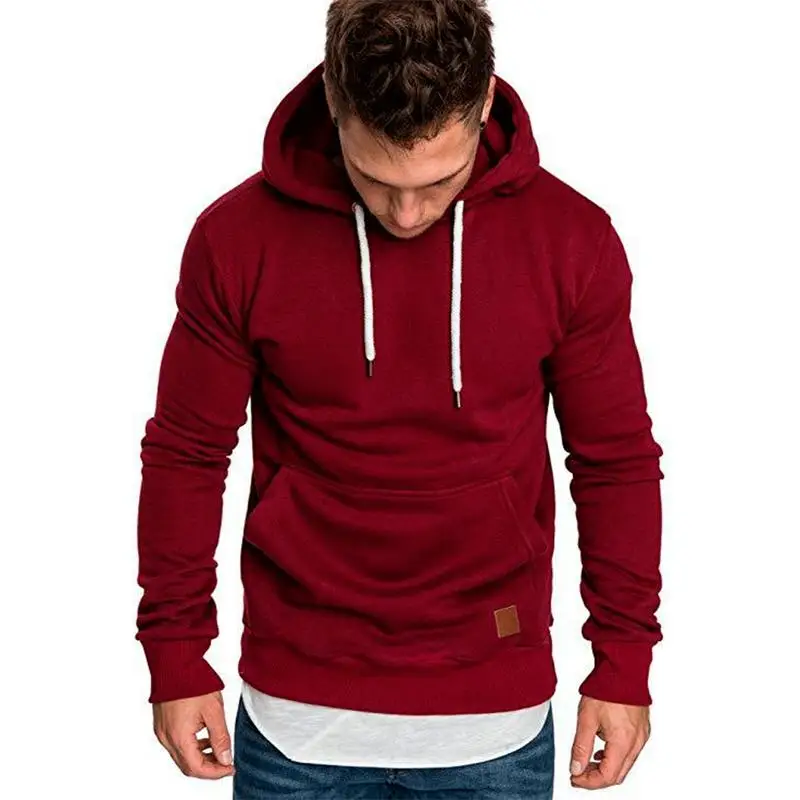 Mens Solid Color Outdoor Fitness Hoodie Sweatshirt Hooded Zipper Jumper Top Casual | Мужская одежда