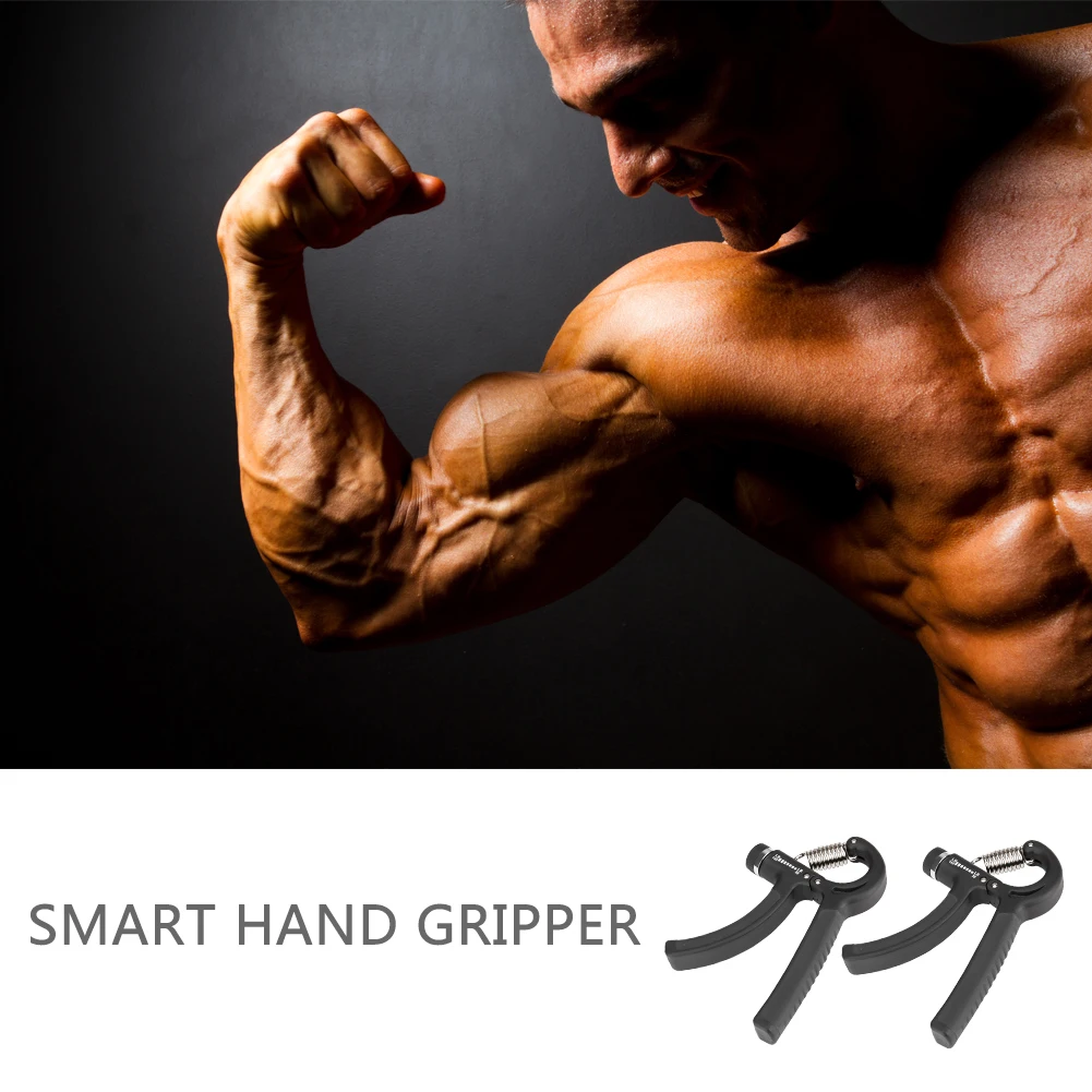 

2019 2pcs/pair Adjustable R type Gripper Fitness Hand Exerciser Grip Wrist Increase Strength Spring Finger Pinch Carpal Expander