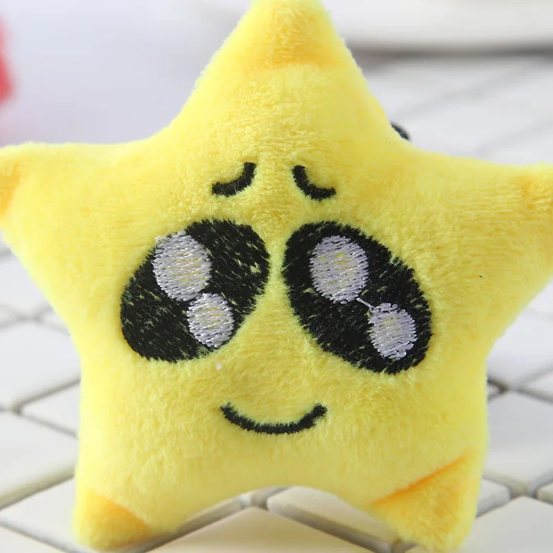 1 шт. маленькая звезда Kawaii Плюшевые брелоки Милый Emoji наполнение мягкий хлопок