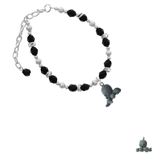 Смола Осьминог браслет с черными бусинами| |