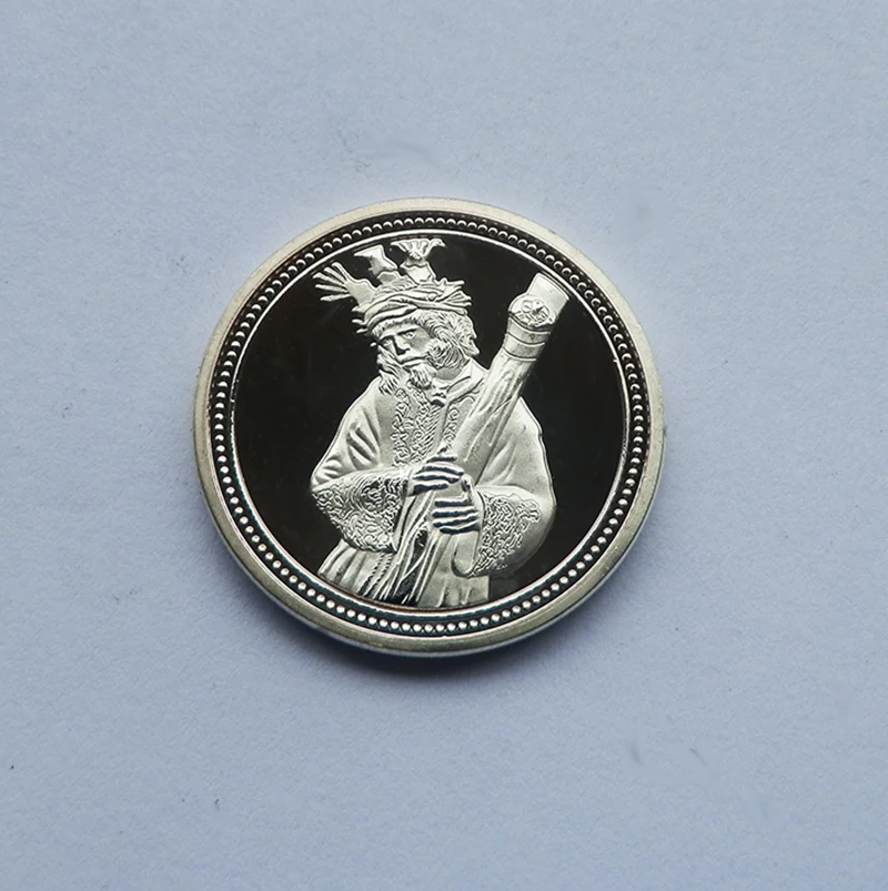 

Lot X 5 PCS hermandad metal craft souvenir coin enamal color with silver