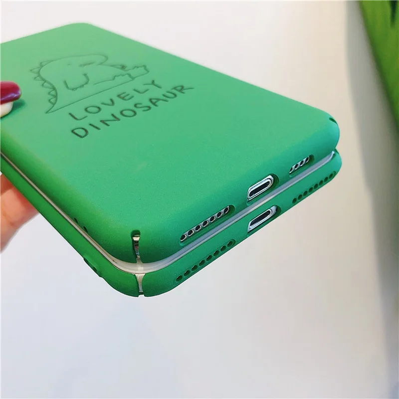 Stelllife нашивки милых динозавров чехол для iPhone X XS Max XR Candy Green iphone 8 7 6 S Plus Жесткий ПК