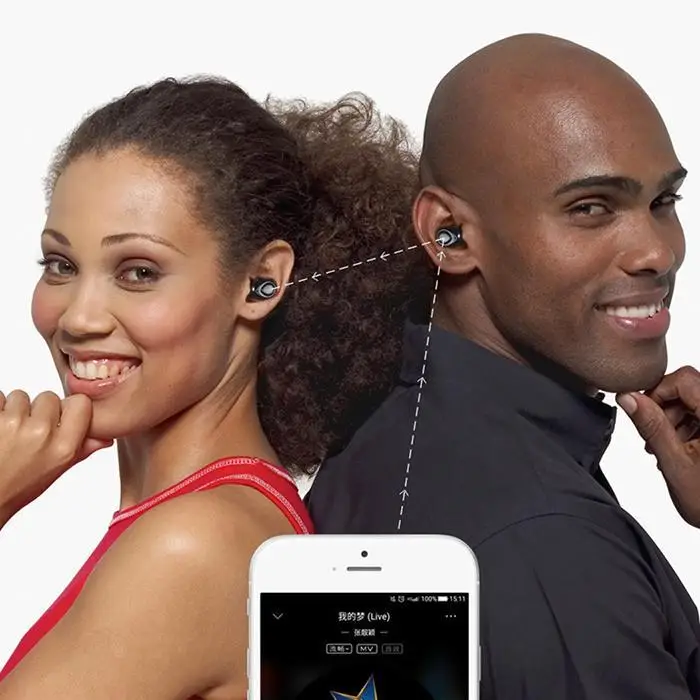 Общие беспроводные Bluetooth стерео наушники-вкладыши спортивные 92dB 20 HZ-20 KHZ 96 MHZ 32 98dB