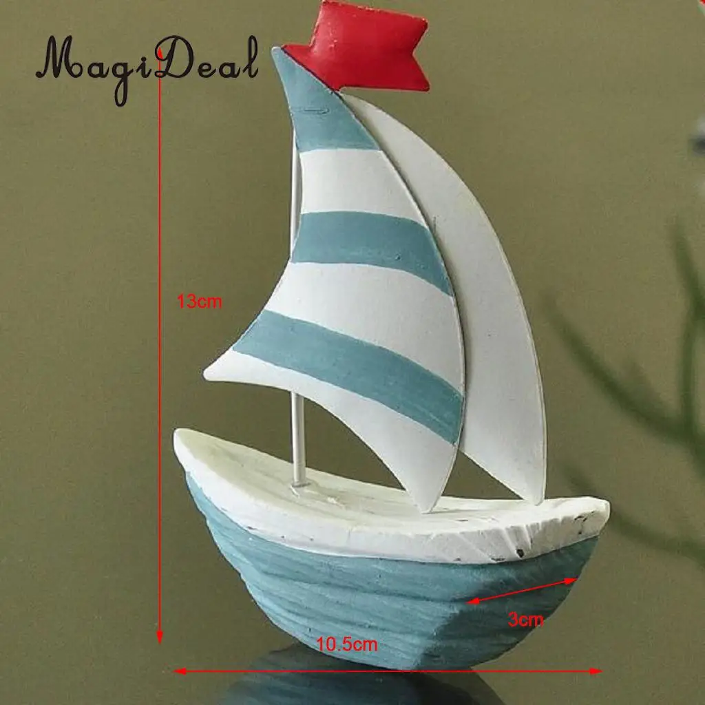 MagiDeal 5 ''морская деревянная ручная модель корабля парусная лодка украшение