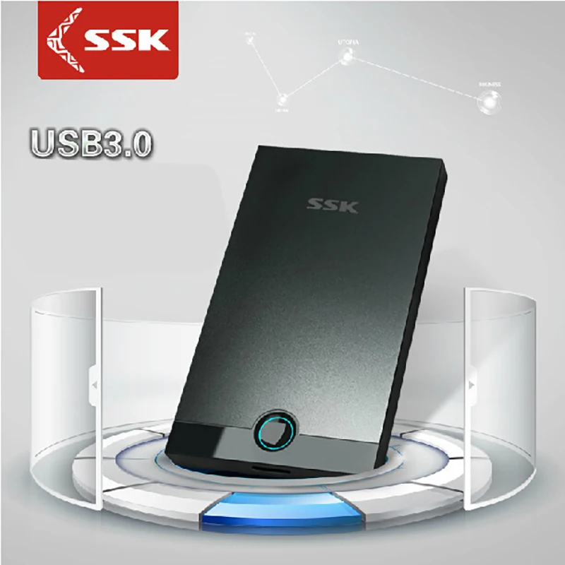SSK SHE085 2 5 дюйма Sata до USB3.0 внешний жесткий диск Hdd корпус для твердотельных дисков Ssd