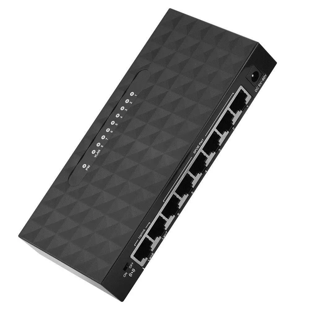 Мини Lan Poe Ethernet сетевой настольный коммутатор 8 портов 10/100 Мбит/с быстрый интернет