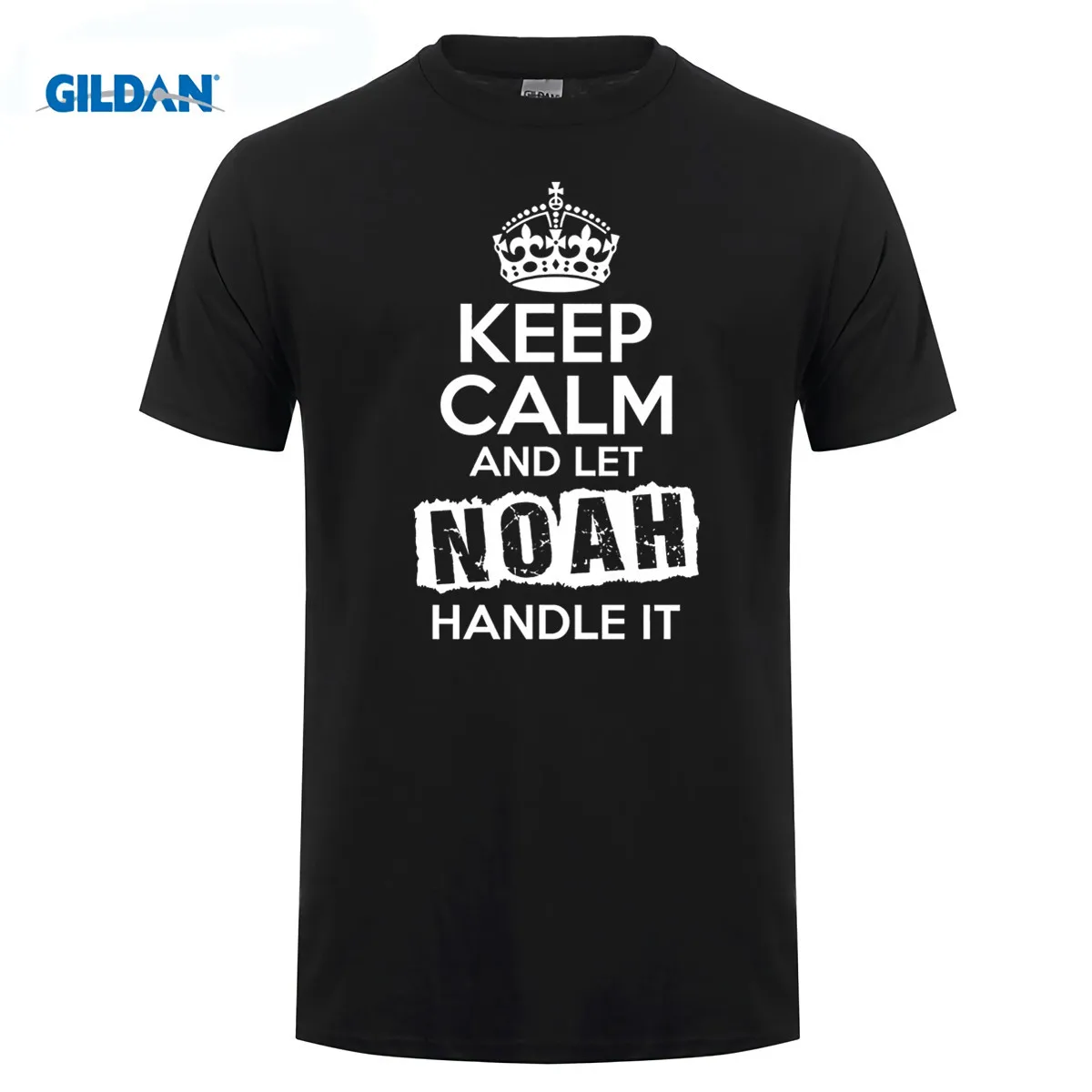 Футболка GILDAN Noah Keep Calm и пусть Ноя справится с этим | Мужская одежда