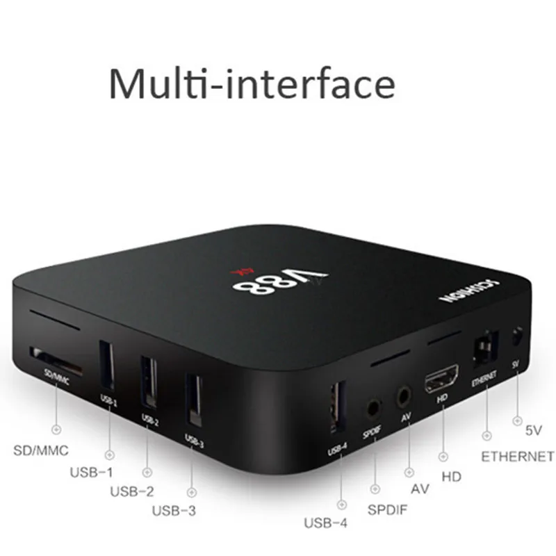 SCISHION V88 ТВ Box Rockchip 3229 4 ядра K H.265 1 ГБ DDR3 Оперативная память 8 GB eMMC Встроенная Mini PC Android