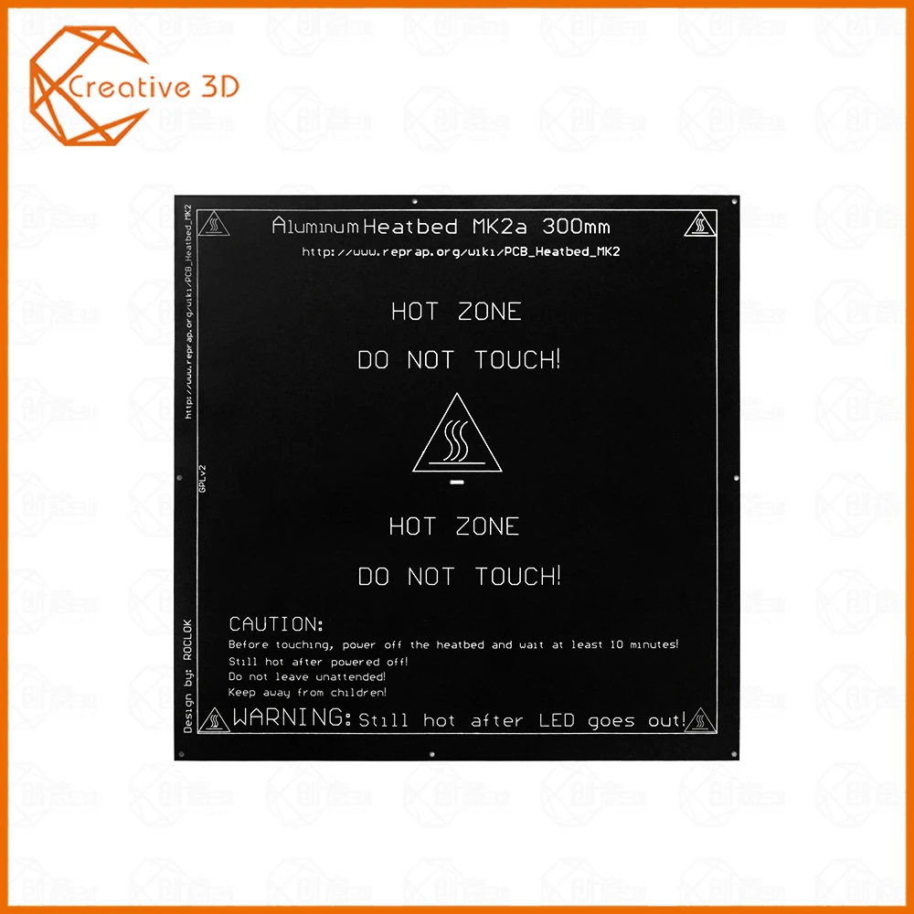 3D принтер с подогревом кровать MK2A (328*328*2 0 мм) 24v RepRap RAMPS 1.4PCB Тепловая для & Mendel