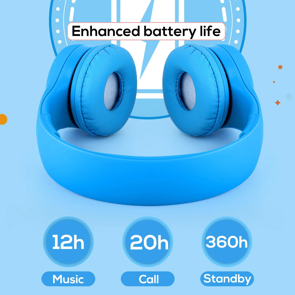 Портативные беспроводные наушники bluetooth для детей складные детские Накладные с