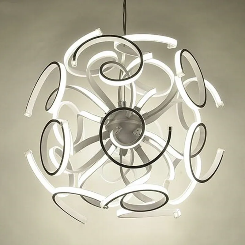 

Post Modern Luminaire Led Pendant Light Plate Chrome / Gold Lustre Metal Suspend Lamp Indoor Lighting Fixtures Lamparas