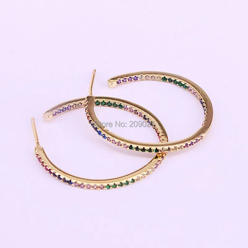 5 пар женские серьги с радужной подвеской|Серьги-гвоздики| |