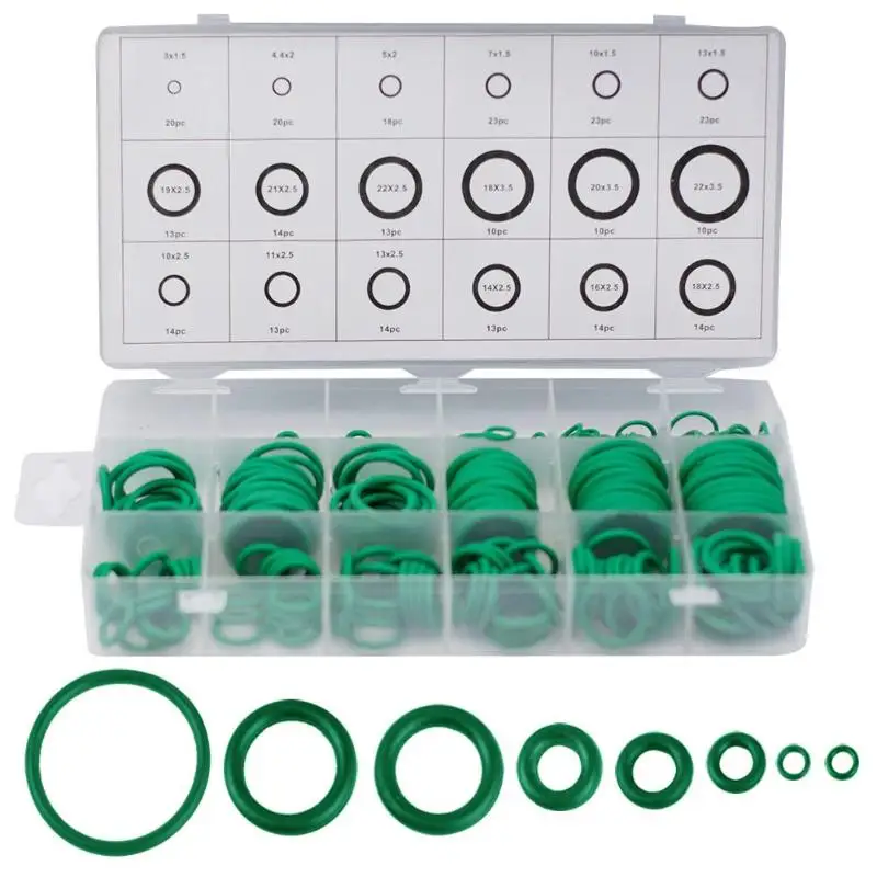 279 шт./кор. зеленый резиновый уплотнительное кольцо ассортимент шайба