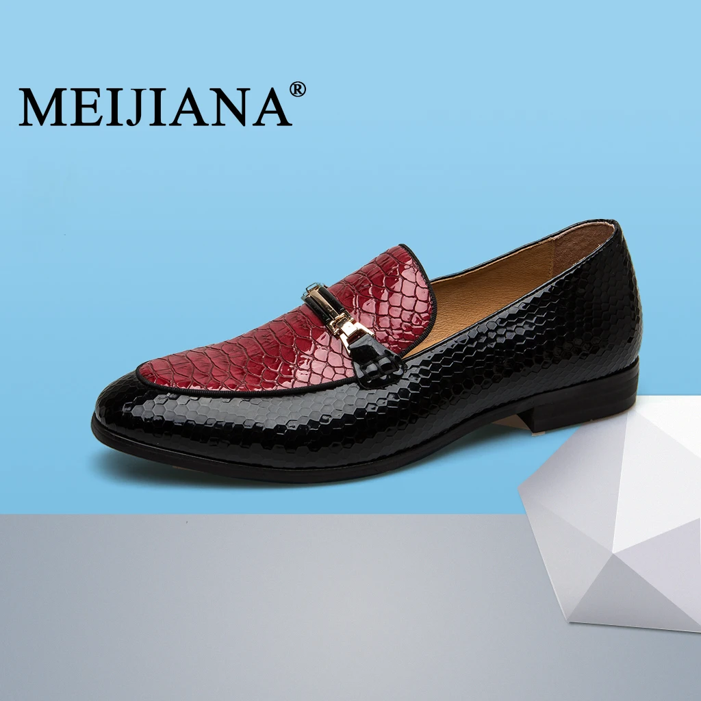 MEIJIANA Big Size Spring and Autumn Fashion Men's Casual Shoes Handmade Leather Men Loafers Brand Black | Обувь