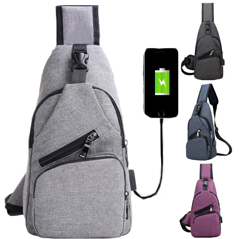 

Рюкзак мужской холщовый с USB-портом для зарядки и защитой от кражи
