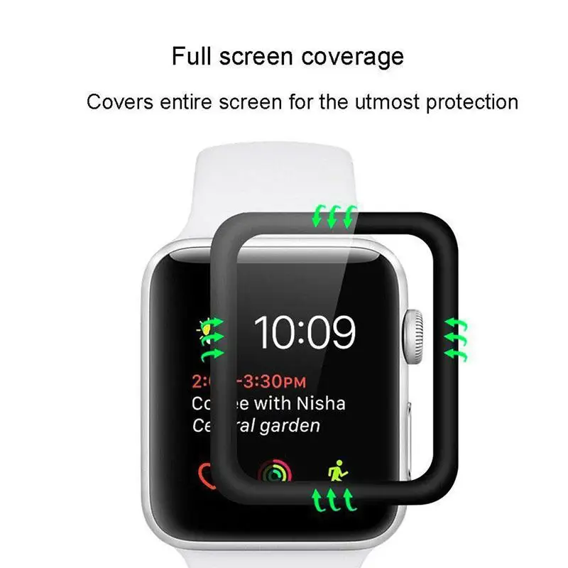 BEESCLOVER 1/2/4 шт. для наручных часов Apple Watch Series 4 40/44 мм 3D полное покрытие закаленное