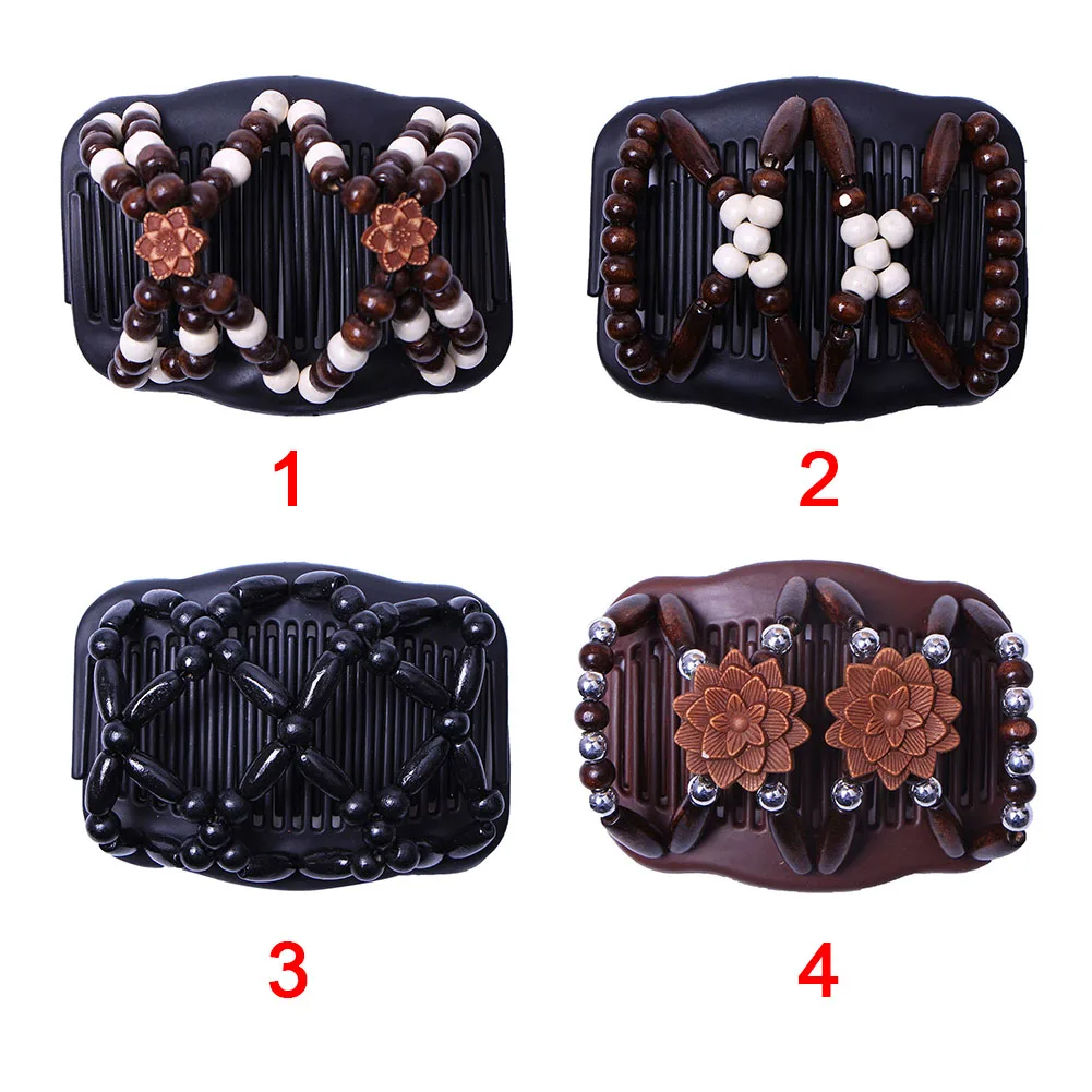 Женский необходимый гребешок для девочки двойная заколка с бусинами Подарочный