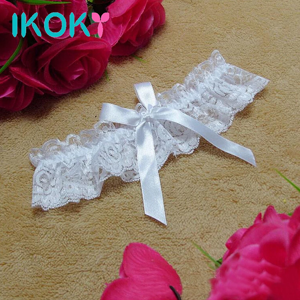 IKOKY женские сексуальные кружева ремни для игр взрослых с бантом на ноги подвязка