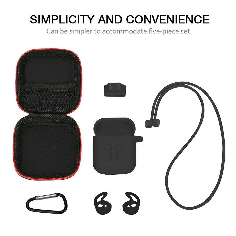 

HobbyLane For Airpods Earpods Silicone Wireless Earphone Case for AirPods Protective Cover Skin Accessories Kits for i10 i11 d15