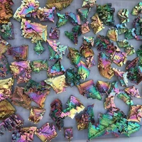 natural bismuth ore metal crystal mineral color gorgeous rainbow specimen shape indefinite healing crystal rough random deliver